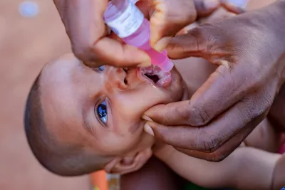 Child getting his vaccine