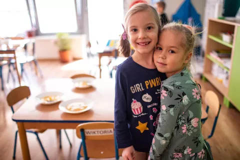 Kindergarten supported by UNICEF in Gdansk, Poland.
