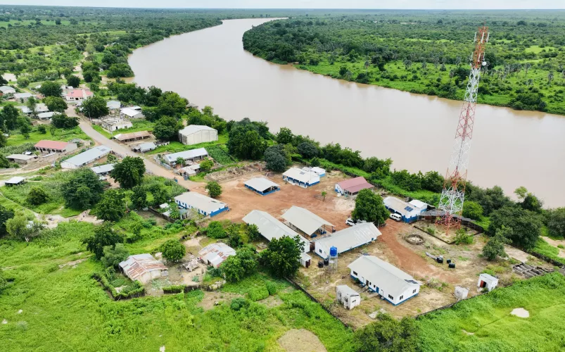 An aerial view of Karantaba Health Center