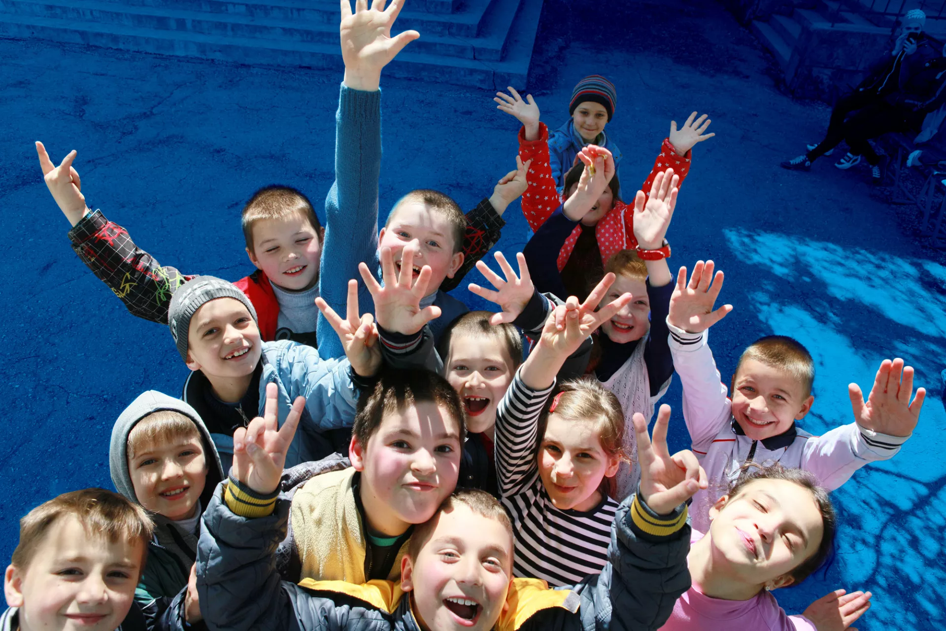 a group of children, Moldova