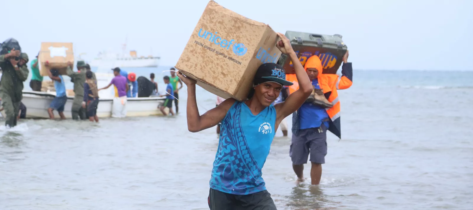 Delivering WASH supplies to communities affected by Cyclone Winston on Koro Island