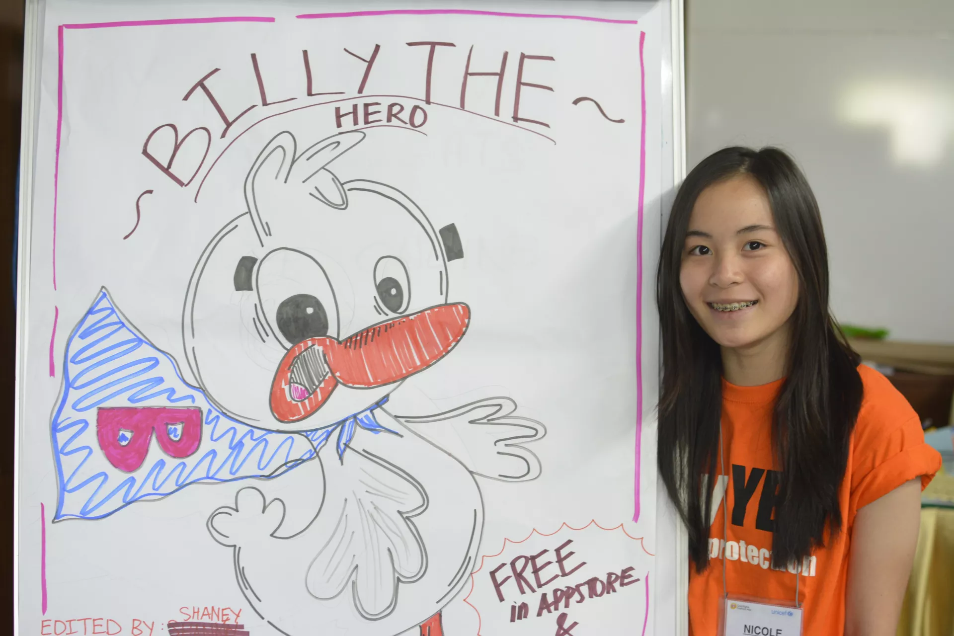 14岁妮可的来自马来西亚，图为她的作品“英雄比利”