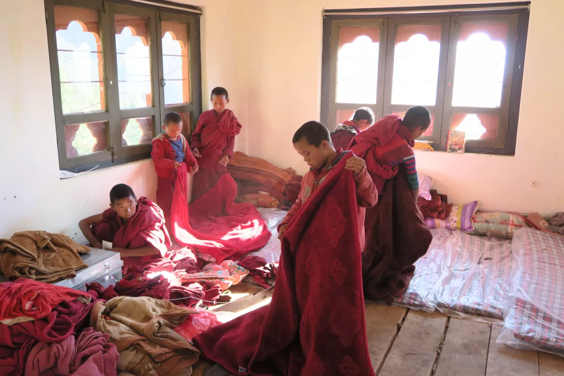 A group of young monks, Bhutan