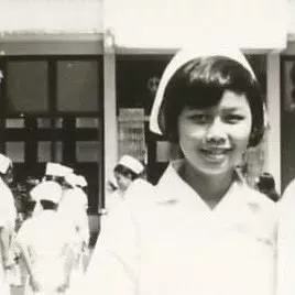 Peythai Jirapaet as a young nurse.