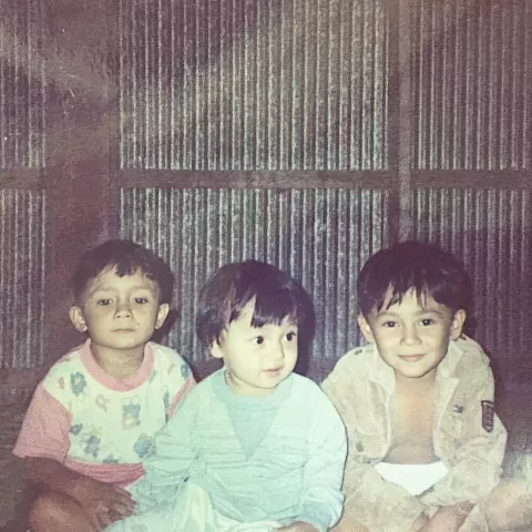 Sulaiman Jehubong and childhood friends.
