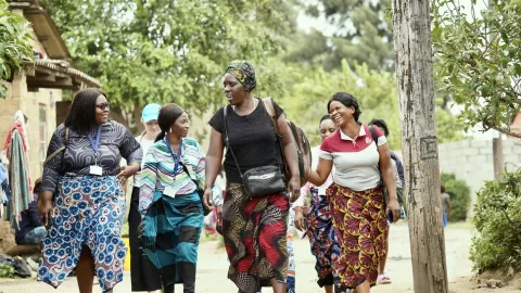 Women walking in the community