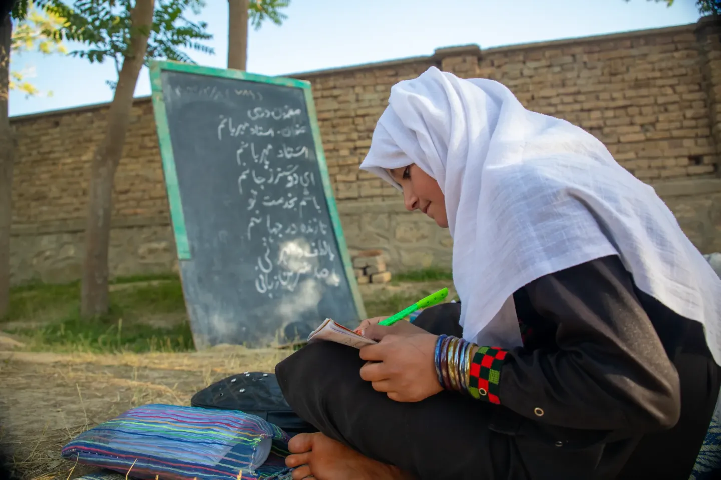 Aeysha, 12 years old is studying