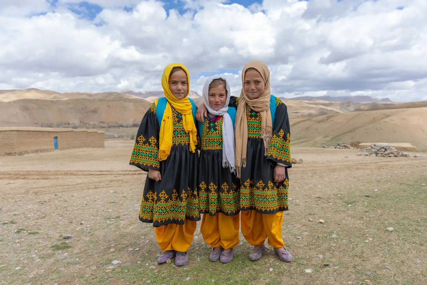 Marzia, Adela and Zohal in Ghor Province; they now have access to safe water.
