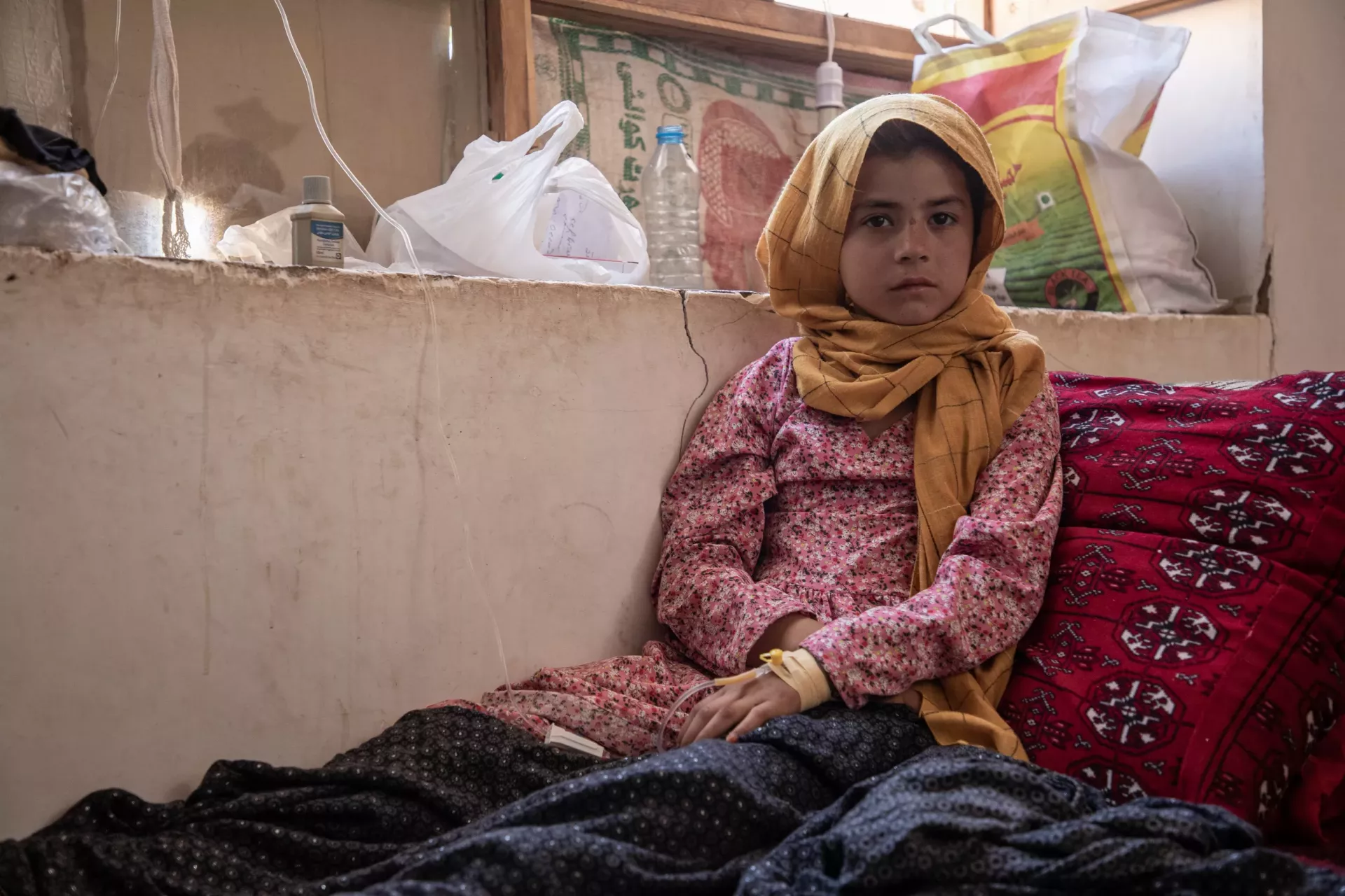 On 14 May 2024, Hajera, 11 is under medical care in her neighbour&rsquo;s house after surviving a massive flash flood in Shaikh Jalal Village, Baghlan-e-Jadid District, Baghlan Province, Afghanistan.