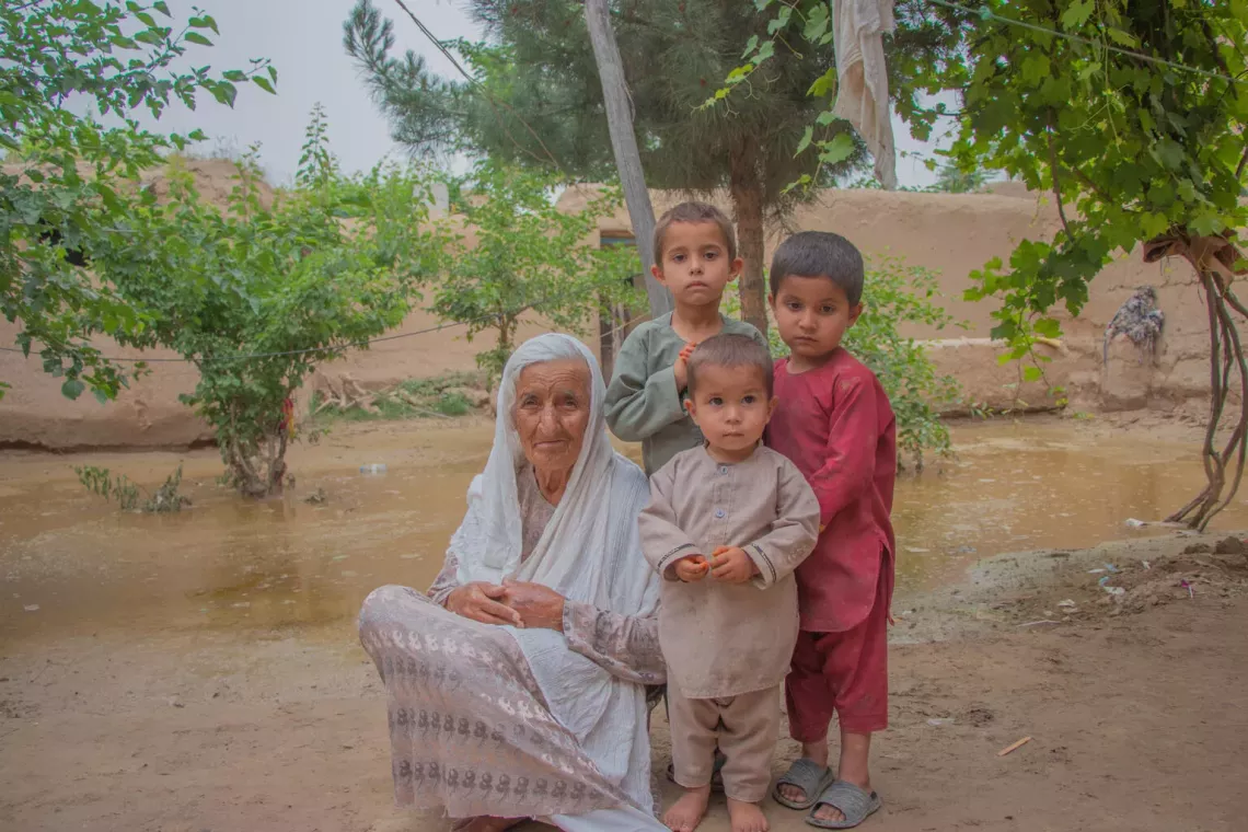On 16 May 2024, Bigom, an 80-year-old grandmother, was with her three grandsons when flash floods hit her village in Baghlan province, Afghanistan. Bigom's grandchildren were injured in the floods, and all of her sheep were swept away and killed.