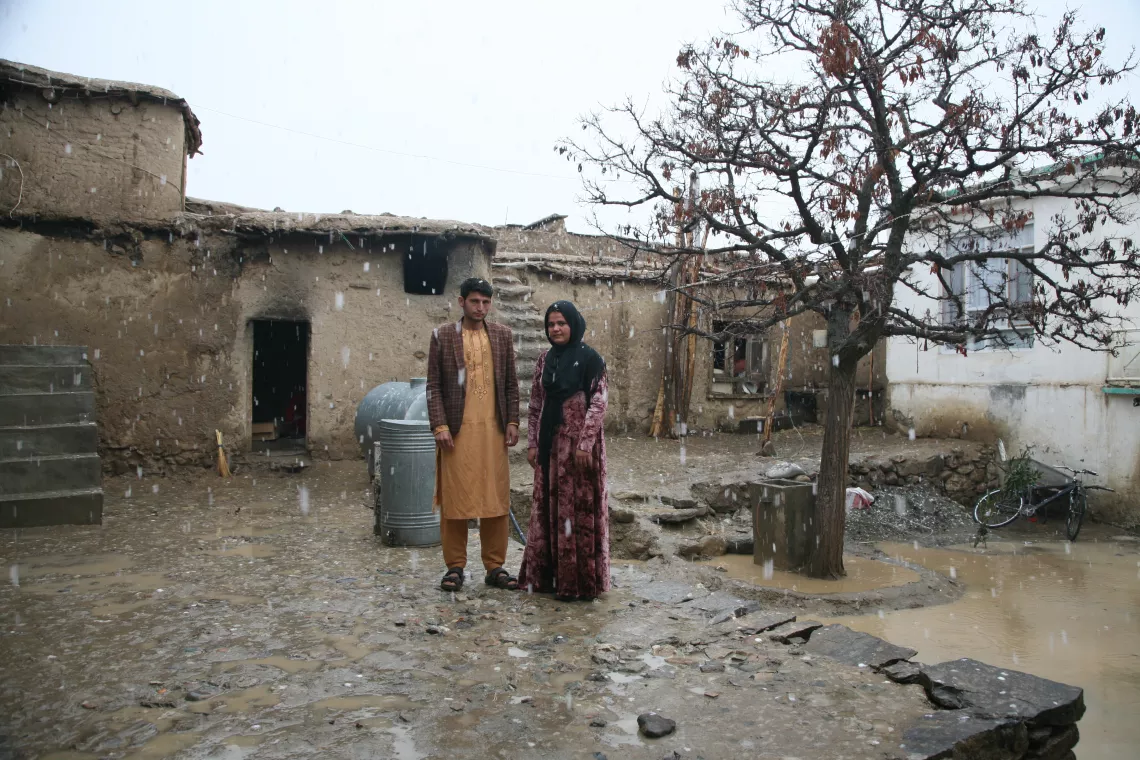 Mah Gul, 23 with her brother Ahmad Jan,22 both work as a Community Health Worker (CHW) at Todom Dara village, Parwan, central province of Afghanistan. 