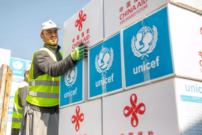 On 20 November 2024, emergency WASH supplies arrive at the UNICEF warehouse in Kabul, Afghanistan. These supplies are funded by the People's Republic of China in their first-ever partnership with UNICEF in Afghanistan.