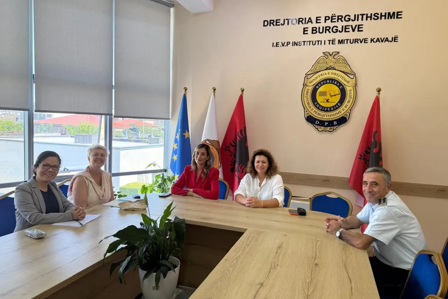 UNICEF staff in a meeting with staff of minors' institution in Kavaja