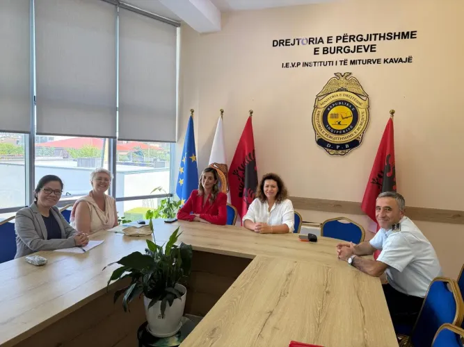 UNICEF staff in a meeting with staff of minors' institution in Kavaja