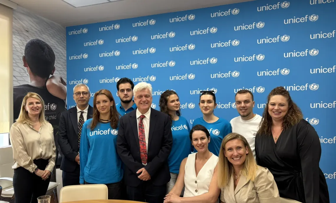 UNICEF regional director with Adolescent Advisory Board