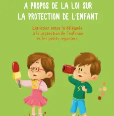 a boy holding a camera and a girl holding a mic