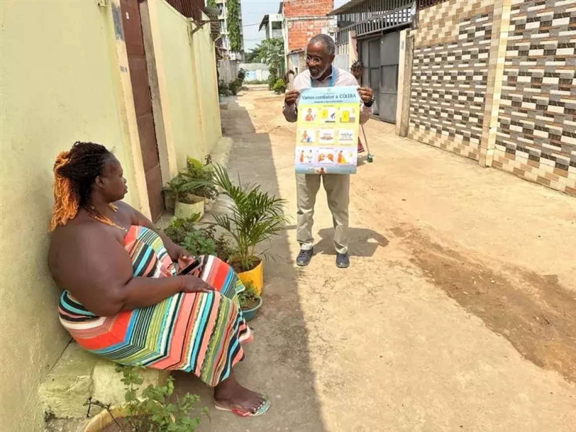 Maria Fernandes, moradora do bairro e futura benefici&aacute;ria do projecto.