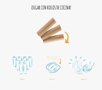 jugar con rollos