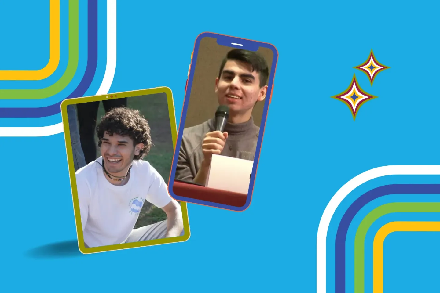 Lautaro a la izquierda de la imagen, Kevin a la derecha