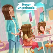 Una madre peinando a su hija