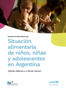 Portada del estudio ''Situaci&oacute;n alimentaria de ni&ntilde;os, ni&ntilde;as y adolescentes en Argentina''