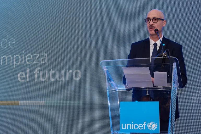 El representante de UNICEF Argentina, Rafael Ramirez, presenta el Programa de Trabajo 2026 - 2030
