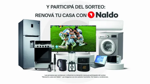 Banner con premios sorteo Naldo 2026
