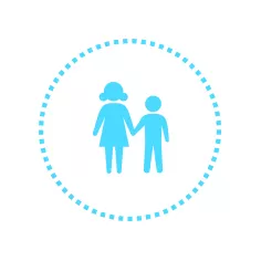 Icon_children_boy and girl hand in hand