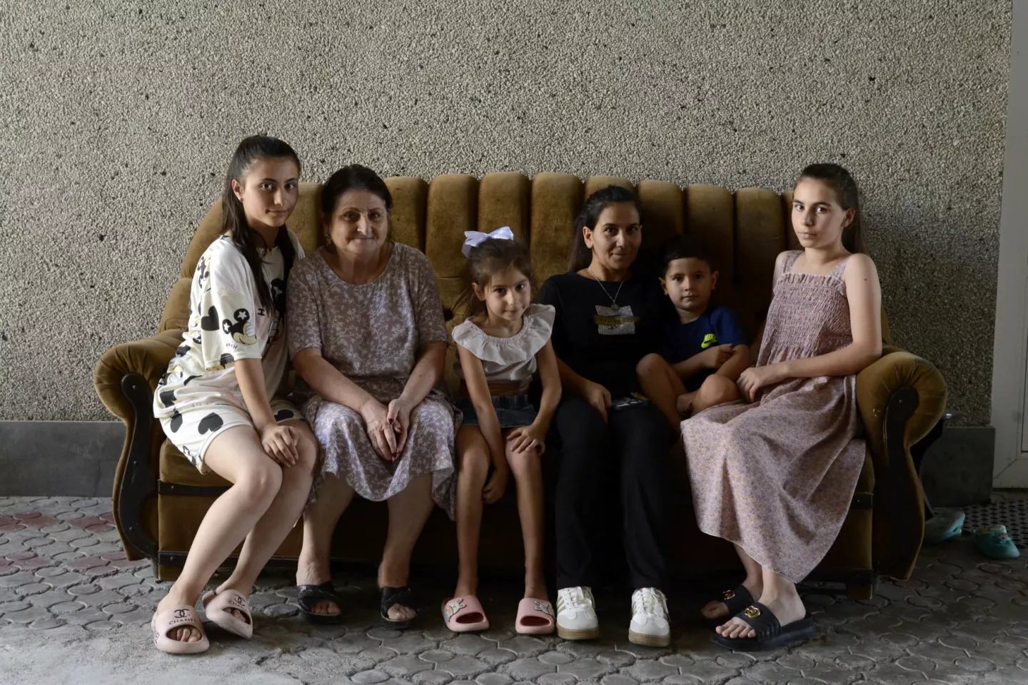 Aksana&rsquo;s children&mdash;Erika, Edita, Elina, Maria, and Tigran&mdash;have already used the vouchers provided by UNICEF to purchase school uniforms. 