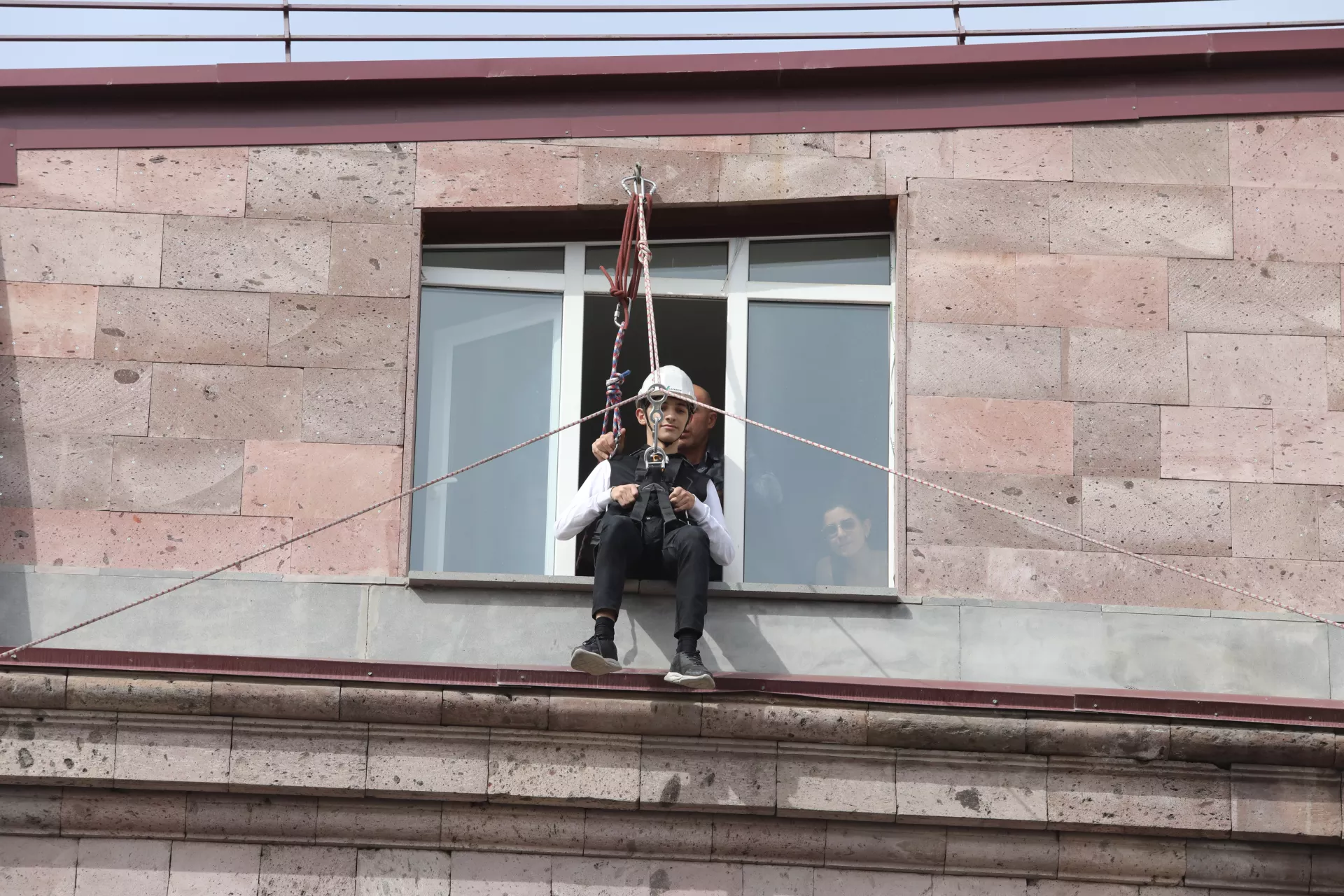 Children and adolescents in Yerevan schools mark the International Disaster Risk Reduction Day with an all-school preparedness drill.