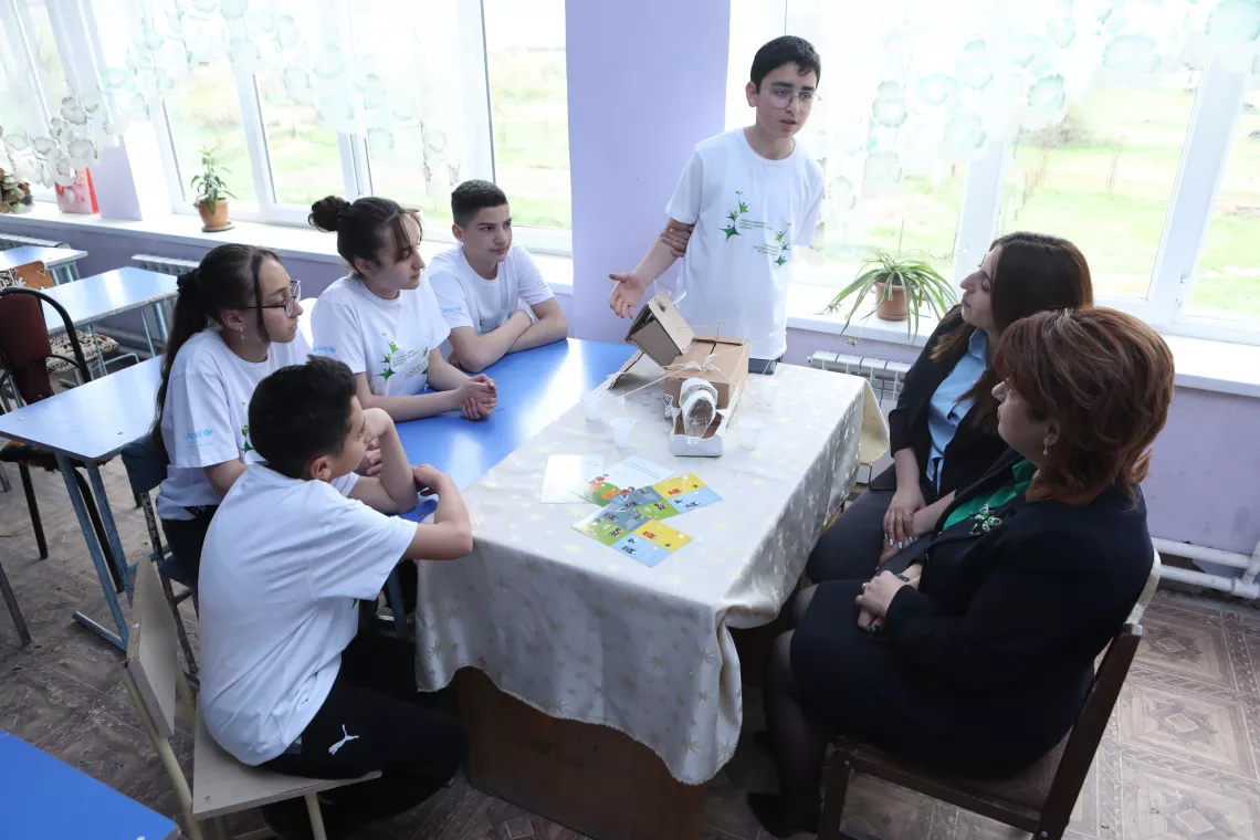 School students in Vardenis champion garbage sorting initiative