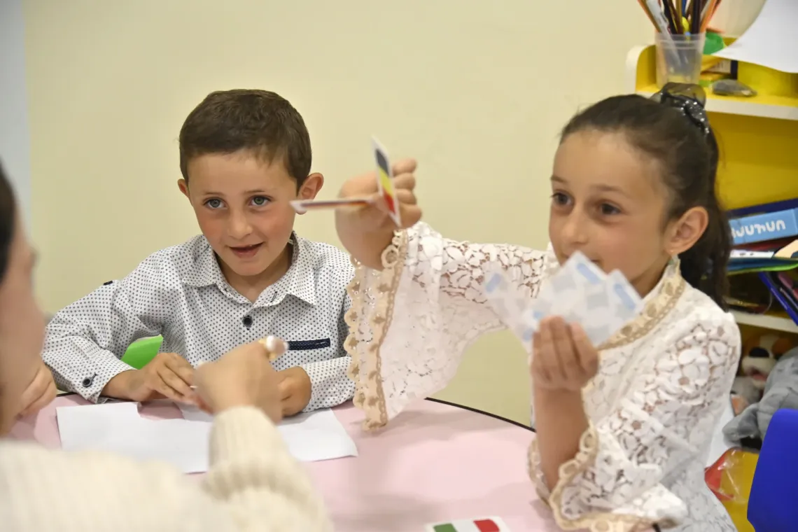 A new child friendly space opens in Martuni. 