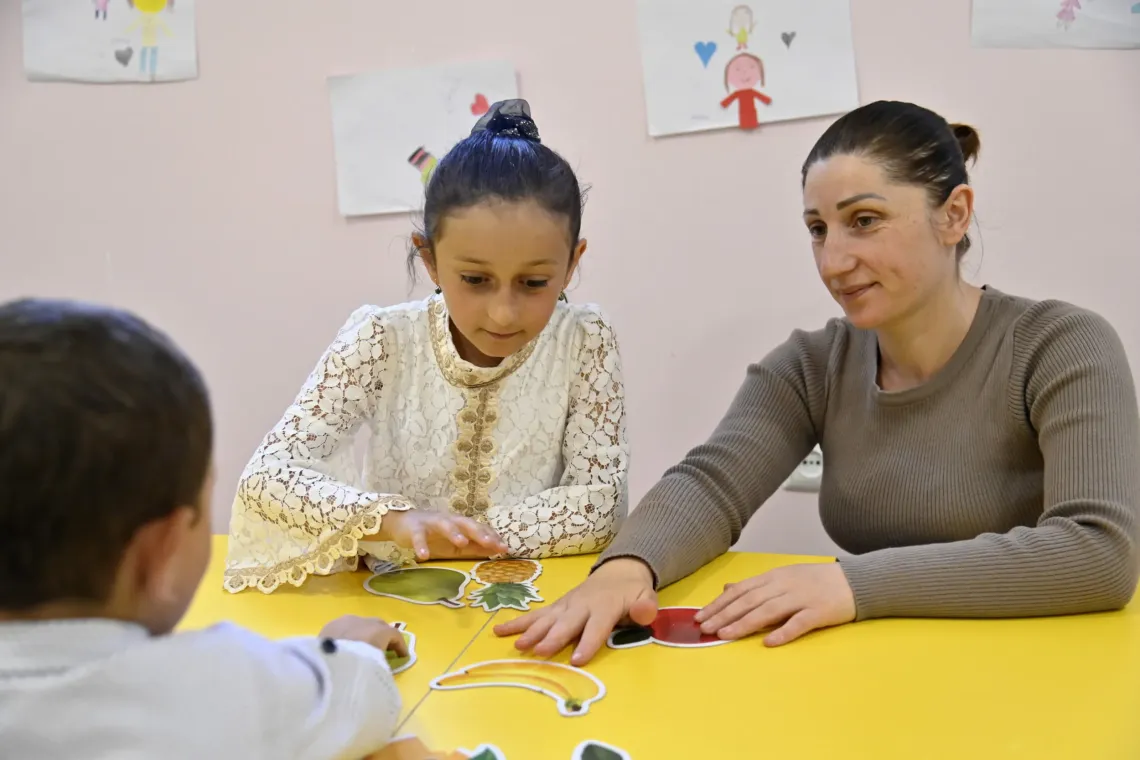 A new child friendly space opens in Martuni. 