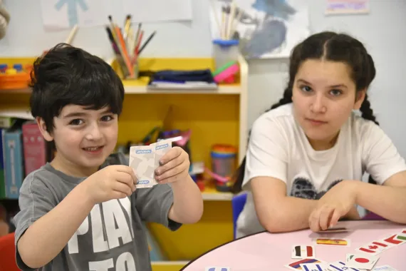 A new child friendly space opens in Martuni. 