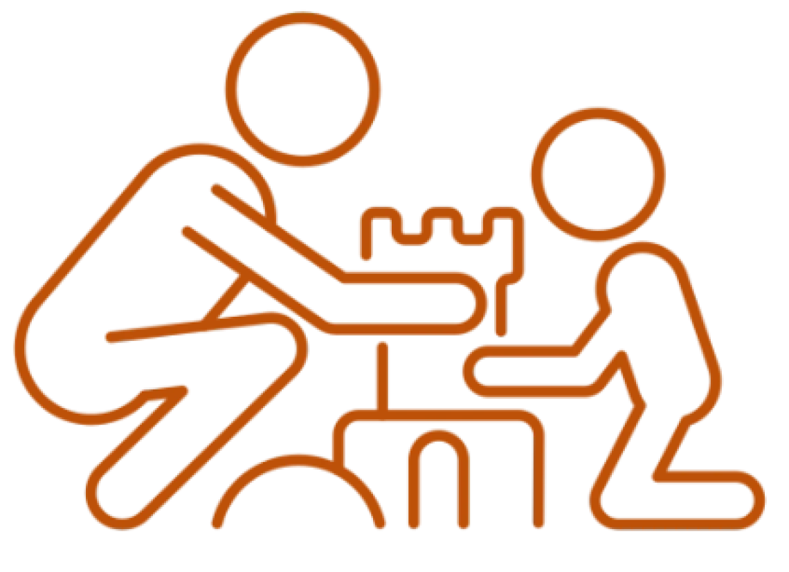 icon of family playing with children