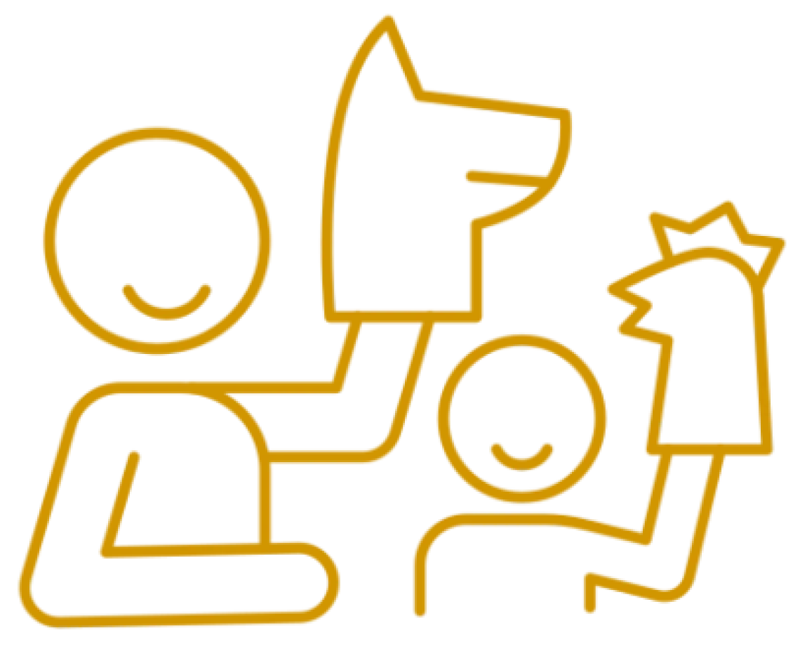 icon of family playing with children