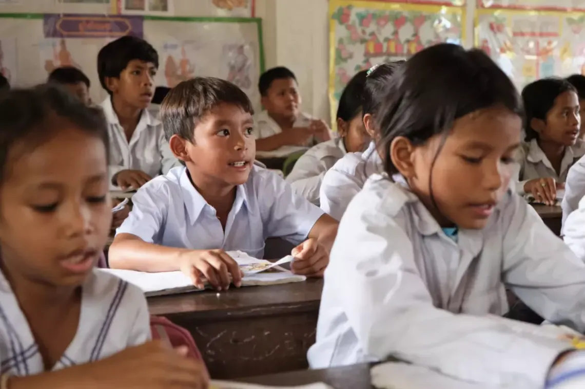 With the benefits Phearom&rsquo;s family receive through the Family Package, his mother has been able to buy essential school materials like a new uniform and textbooks and can send him to school with pocket money to buy food