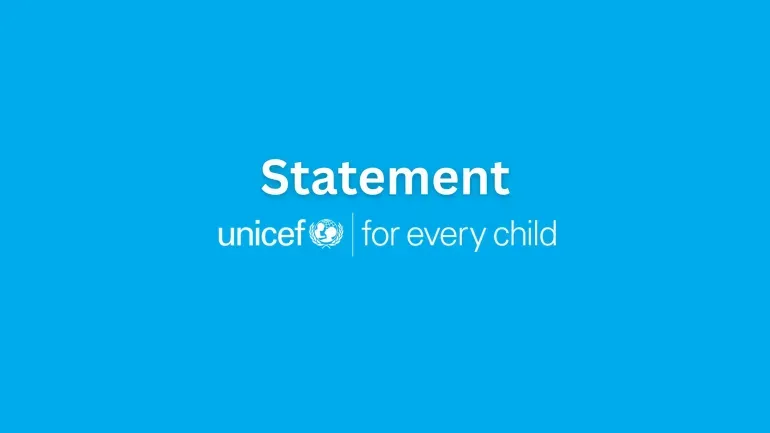 Unicef logo in blue