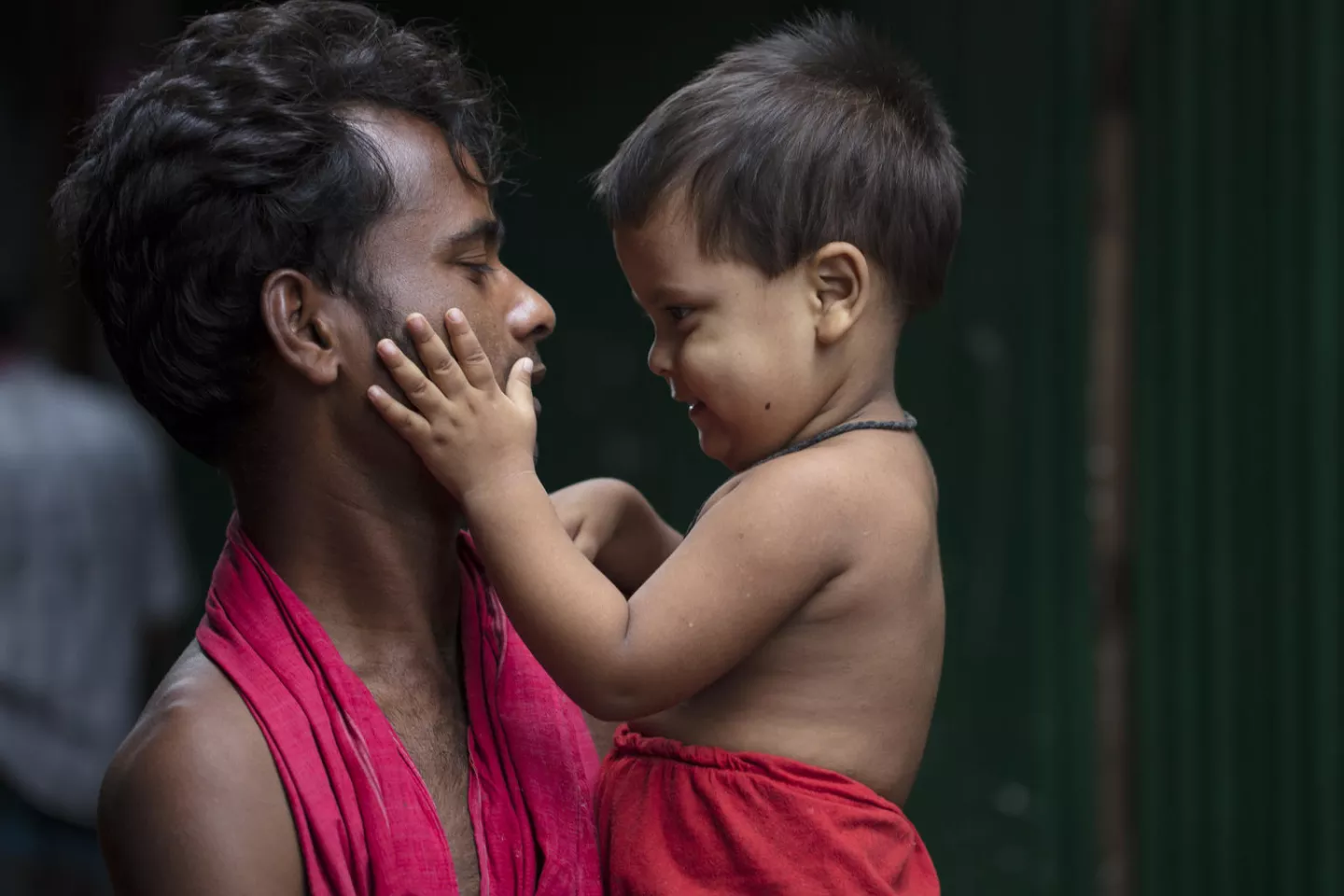 Father and a child. Bangladesh