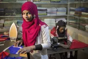 Rohingya adolescent girls attending vocational training programme. Bangladesh