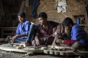 Rohingya adolescent boys attending the vocational training programme. Bangladesh