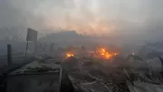 In March, thousands of refugees lost their homes as a fire raged.