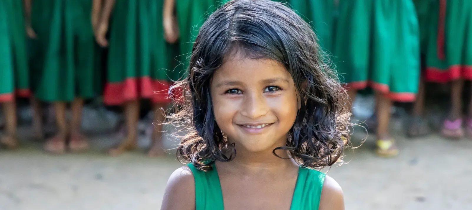 A smiling girl