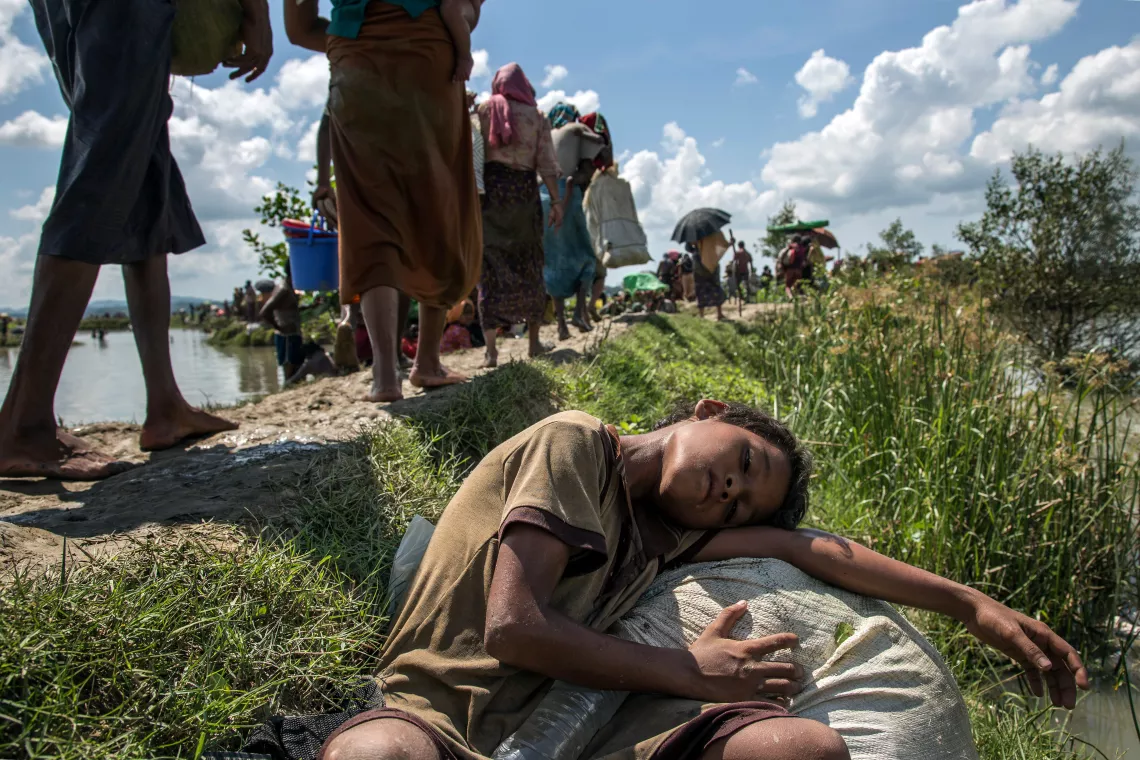 Rohingya children and families, Bangladesh.