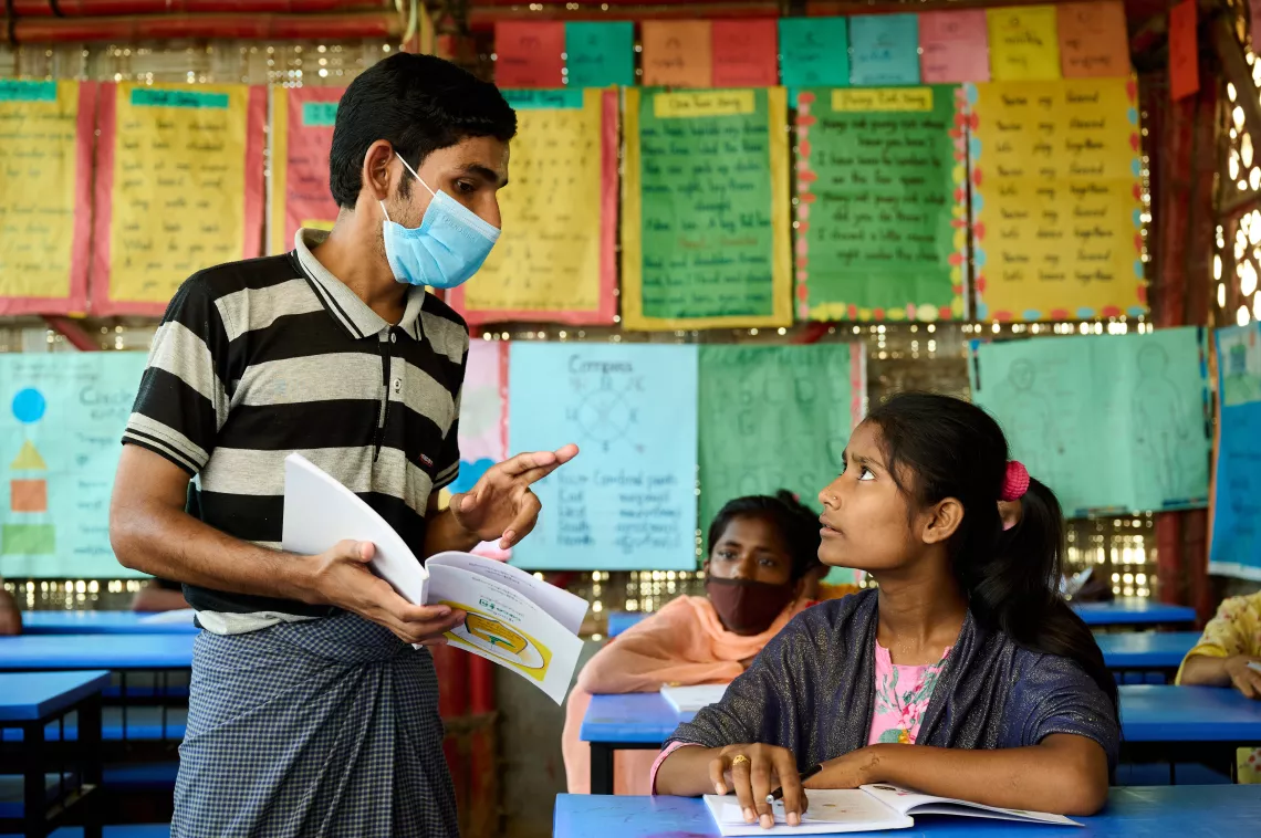 A learning centre for Rohingya children. Bangladesh