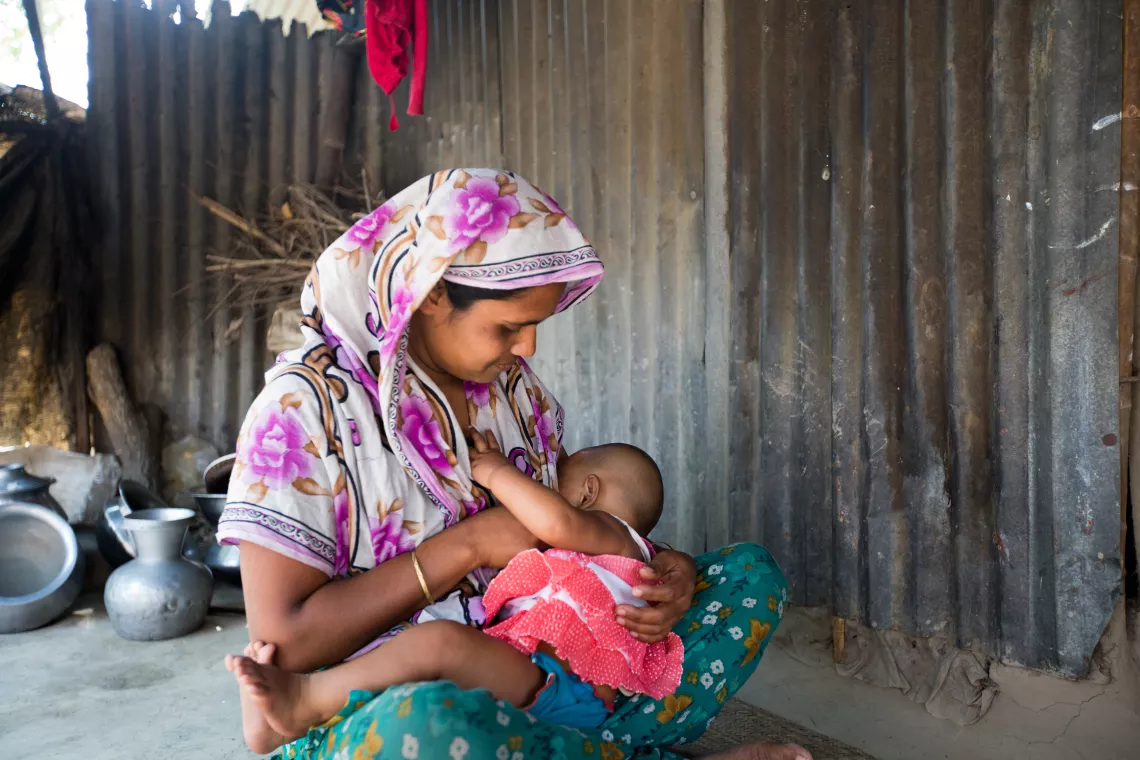 A breastfeeding mother, Bangladesh