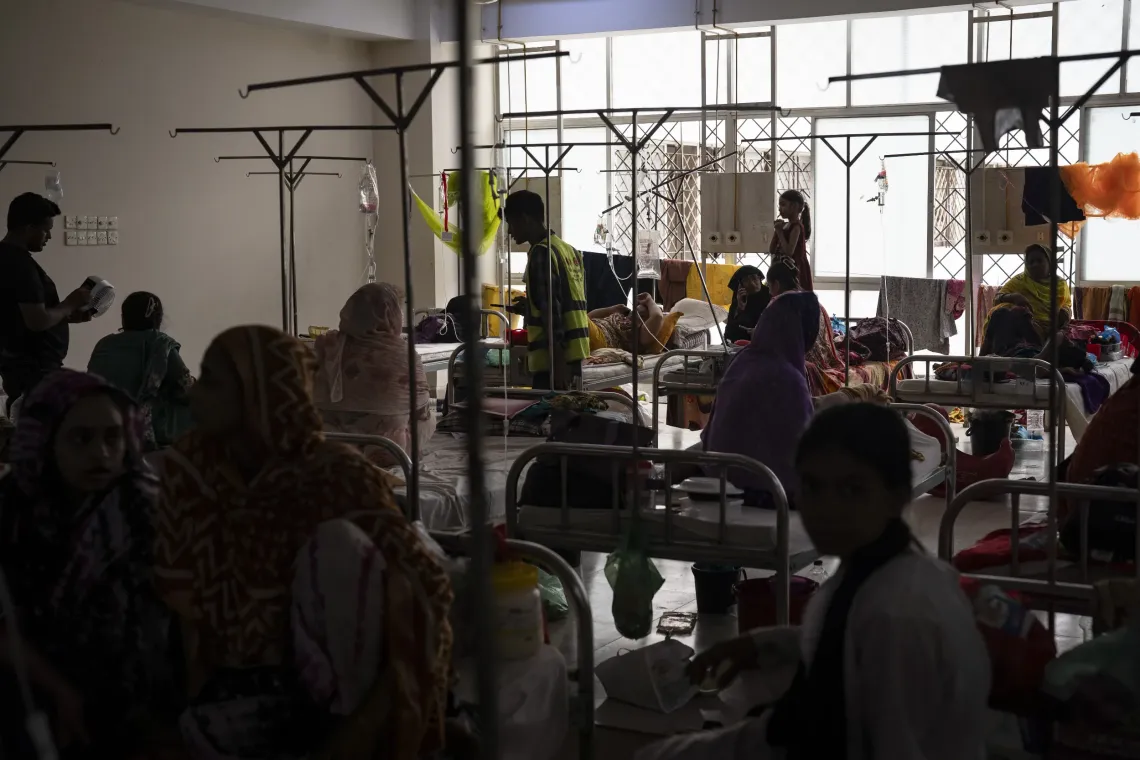 A view of the measles ward at Mohakhali DNCC Hospital. 