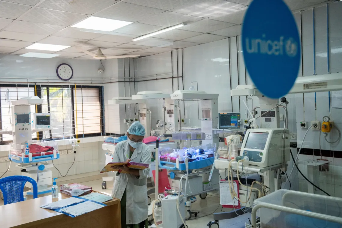 A nurse on duty at the SCANU, which provides essential specialized care for premature and critically ill newborns, strengthening maternal and child health services in Cox&rsquo;s Bazar. 