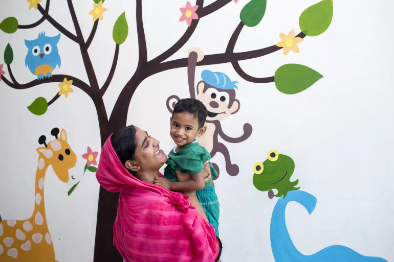 Mother and a child. Bangladesh
