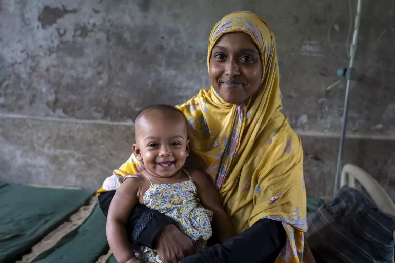 A mother and child